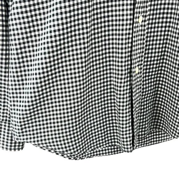 Ralph Lauren Black and White Gingham Cotton Buttoned Shirt - Picture 5 of 12